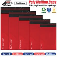 Red Mailing Bags Strong Plastic Poly Postage Post Postal Self Seal Packaging
