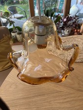 Vintage Amber Glass Fluted
