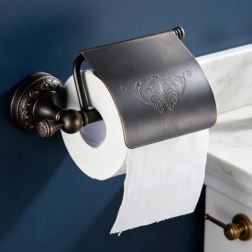 Vintage brass toilet paper - vintage,