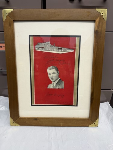 Jack dempsey signed restaurant - jack,