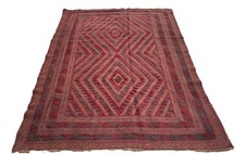 A DELIGHTFUL OLD HANDMADE TRADITIONAL AFGHAN WOOL ON WOOL RUG (274 x 197 cm)*