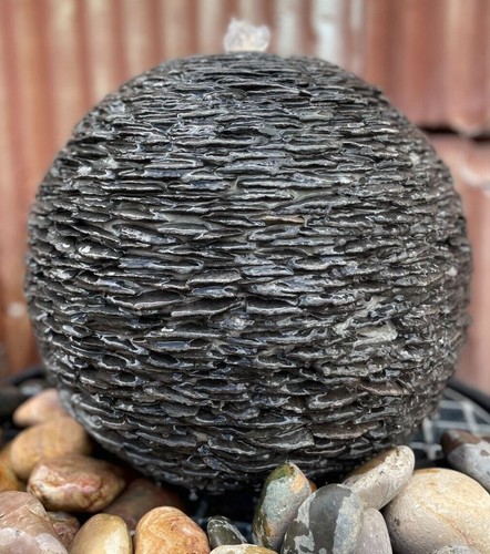 Complete slate sphere water - slate,