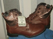 BUNKER Tar Leather Ankle Boots UK Size 7 EU 41