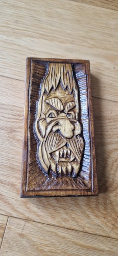 Green man hand - hand-made, carved