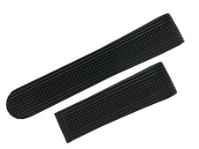 Black Rubber Watch Strap for