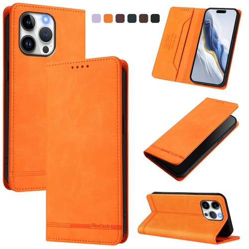 Magnetic leather card wallet - magnetic,