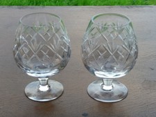 PAIR of WEBB CORBETT CRYSTAL 'GEORGIAN' Patt. BRANDY GLASSES