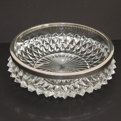 Vintage glass fruit bowl - vintage,