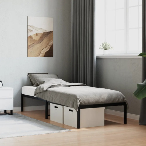 Walplus black metal bed frame - walplus,