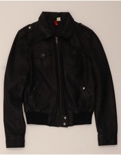 H&M Womens Bomber Leather