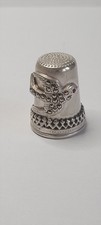 ARI D NORMAN SOLID SILVER VICTORIAN STYLE THIMBLE  1988 BIRD
