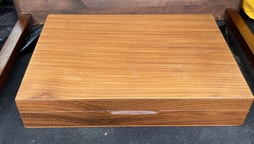 Vintage teak empty cutlery - vintage,