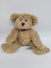 Russ bear Berrie Teddy Bear Plush Jointed Toy Brown with Red Bow Browning 