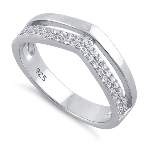 Elegant sterling silver clear - elegant,
