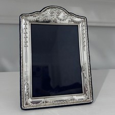 Carrs of Sheffield Solid Silver Photo Frame Bow Swag Design Hallmarked 2003 925