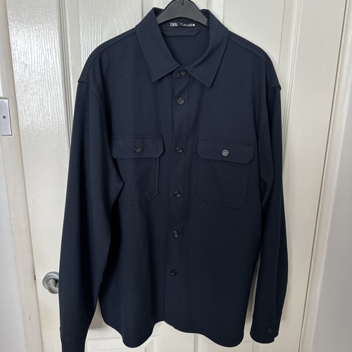 Men zara navy overshirt - men’s,