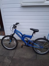 Blue bike for kids 7-9, great condition, adjustable seat with suspensions