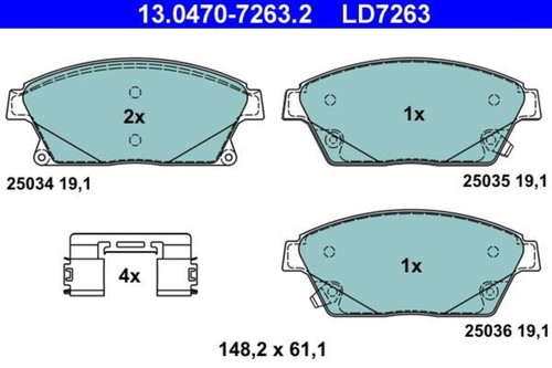 Disc ceramic brake pad - disc,
