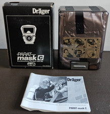 Drager Parat Mask C Escape Hood, Box Opened, Unused, Vintage, Manufactured 1980s