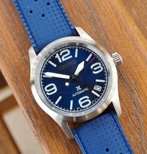 36mm sunburst blue pilot style