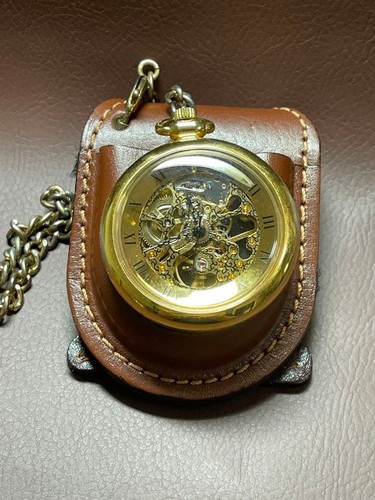 Gold skeleton dial pocket - gold,