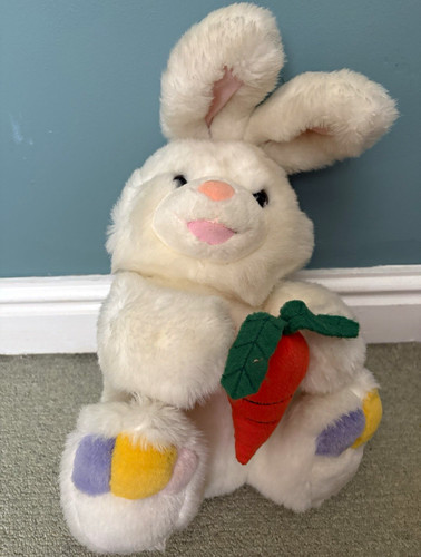 White plush easter bunny - plush,