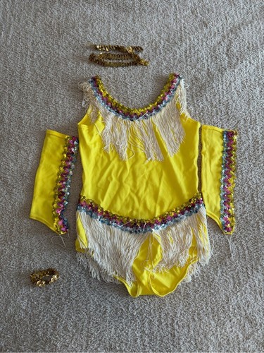 Vintage yellow sequin fringe - vintage,