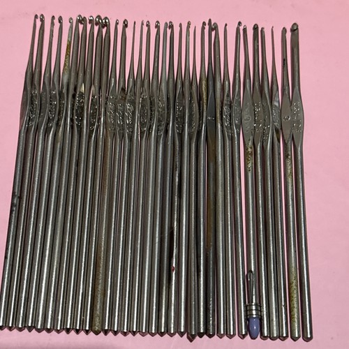 Vintage steel crochet hooks - vintage,