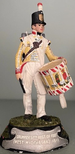 Lead toy soldier drummer - drummer, west
