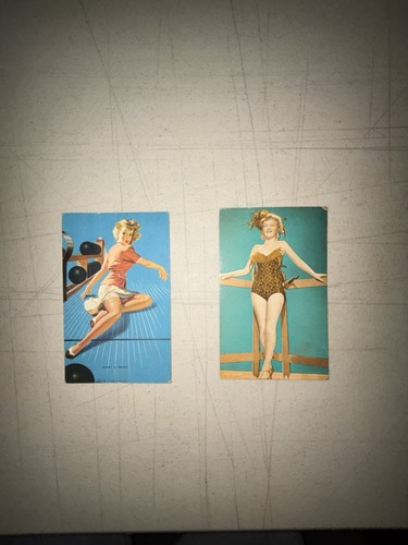 Vintage mutoscope cards lot - cards, of