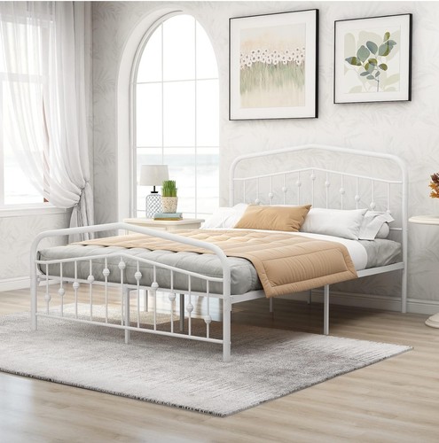 Queen size metal platform bed - metal,