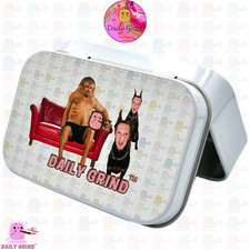 Daily Grind Crystal/Jewellery/Coins/Bits Pieces/Make-Up 1oz Hinge Lid Metal Box