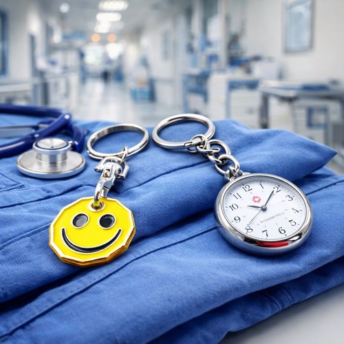 Nurses battery watch keyring - nurses,