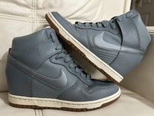 Ladies Nike Dunk Sky Hi Cool Grey Texture Trainer Wedges 5.5