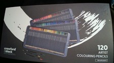 Crawford & Black 120 Artist Colouring Pencils Set. High Quality Pigment. New