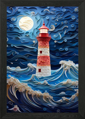 Lighthouse the storm - in,