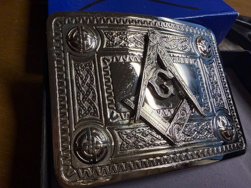 Polished masonic kilt belt - kilt,