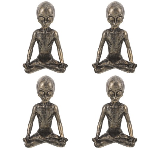 4pcs strange yoga statue - strange,