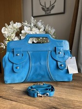 BNWT HOBBS Handbag Barnby Genuine Leather Shoulder Bag/ - Blue