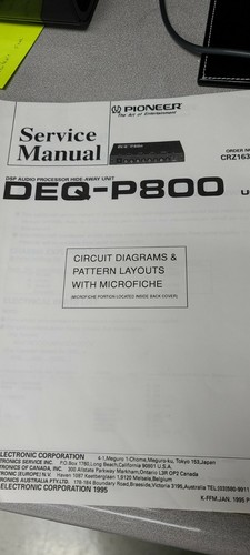 Pioneer deq p800 - pioneer, deq-p800