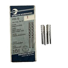 10 BBW 1.0mm HSS-G Metal Drill Bits. Steel, Alloys & PVC. Made in Germany
