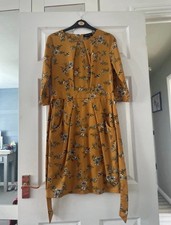 Ladies Yellow Floral Dress