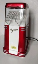 Nostalgia Retro Hot-Air Popcorn Maker, 1.8L Oil-Free Healthy Snack Machine- Red