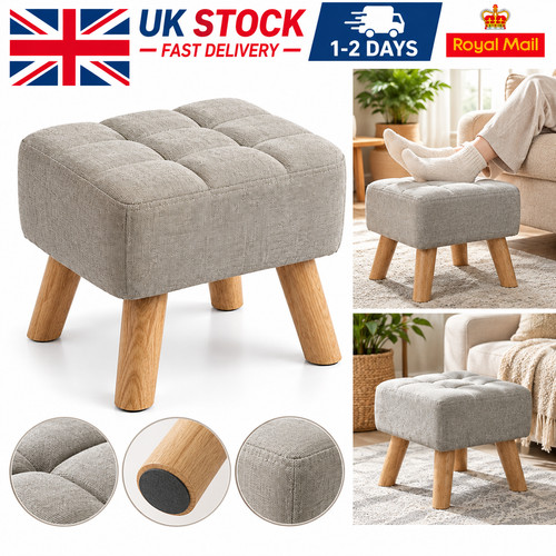 Square fabric sofa footstool - square,