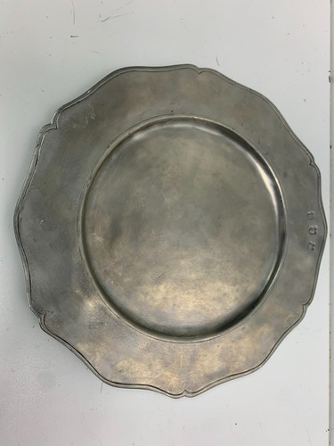 Large vintage pewter charger - vintage,