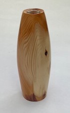 Hand turned yew wooden bud - yew,