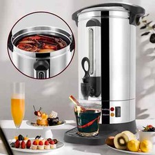 Catering Urn 20L Electric Hot Water Boiler 1650W Tea Urn Stainless Steel Geepas