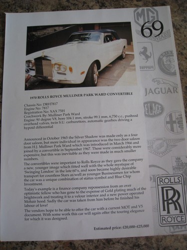 1970 rolls royce - 1970, park