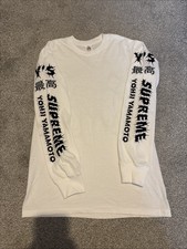 Supreme x Yohji Yamamoto Graphic Long Sleeve T-Shirt White
