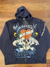 Ed Hardy Men’s Navy Zip Up
